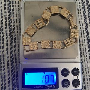 Gold tone bracelet stamped 10k